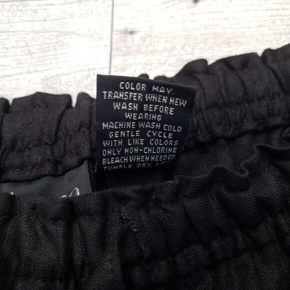 Style & Co Linen Cropped Wide Leg Pants Drawstring Embroidered Paisley SP - Picture 7 of 11